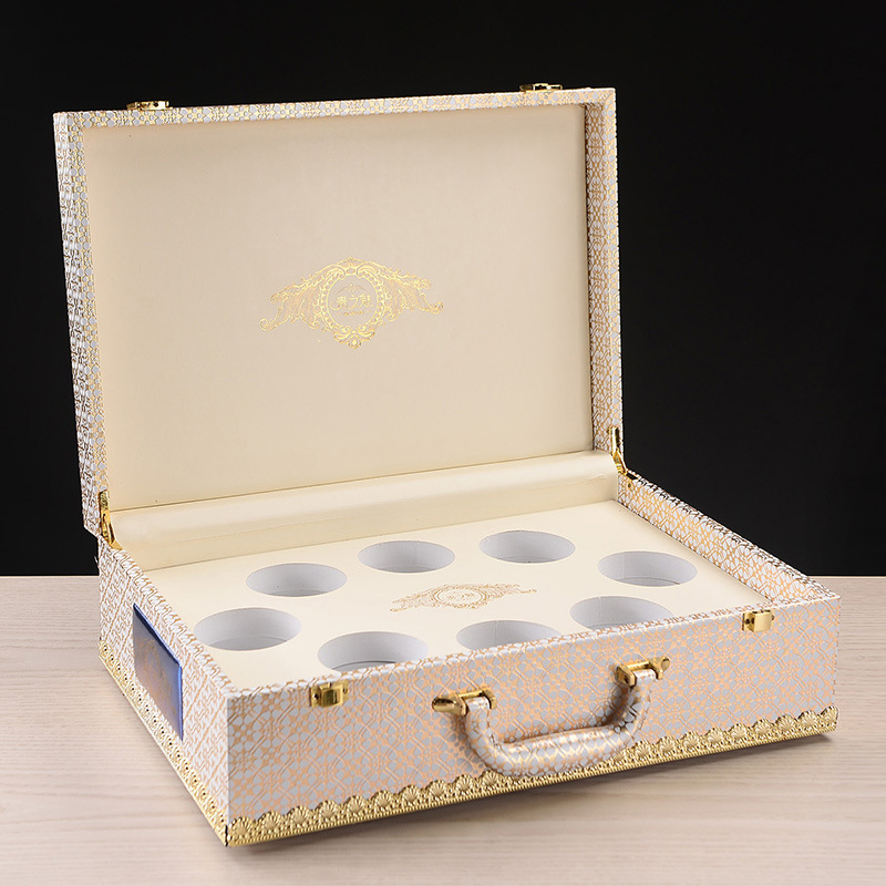 工厂定制贴牌箱型欧式风格化妆品皮包木套盒白酒原浆木质皮箱